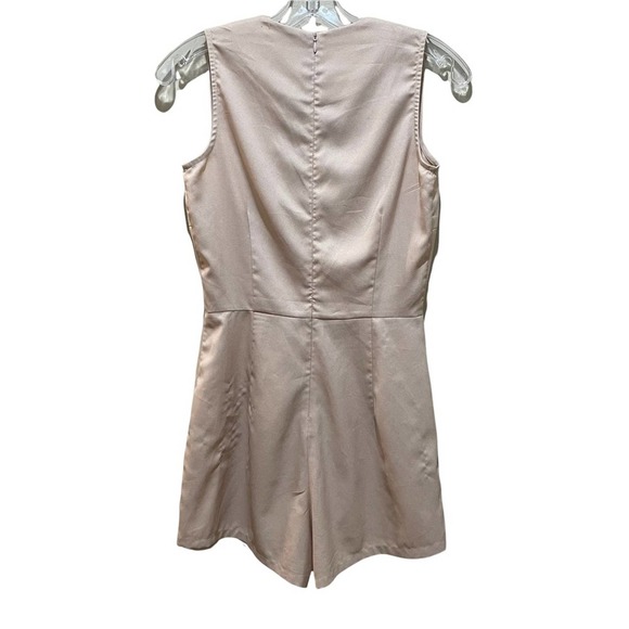 Influence Tuxedo Sleeveless romper Tan Size 8 - Picture 8 of 8